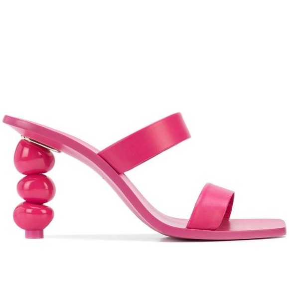 cult gaia Shoes - Cult Gaia Meta Stacked Stone Heel